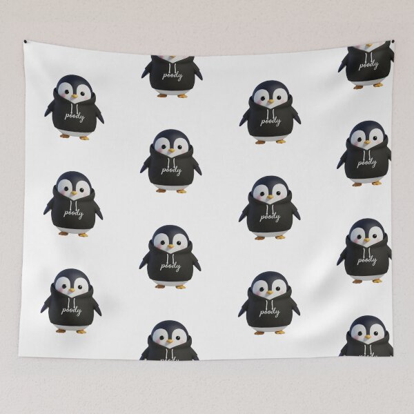 Item preview, Black Hoodie Poodie Penguin – Cute 3D Hoodie Character designed and sold by HNstory.