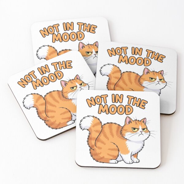 Item preview, Not in the Mood Cat – Grumpy Funny Cat Illustration designed and sold by nuel-art.