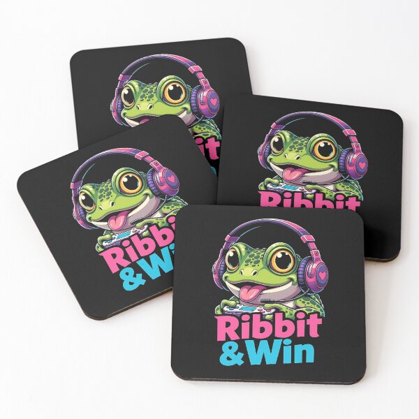 Item preview, Ribbit and Win Gamer Frog Wearing Headphones and Using Console designed and sold by Parallel Fold.