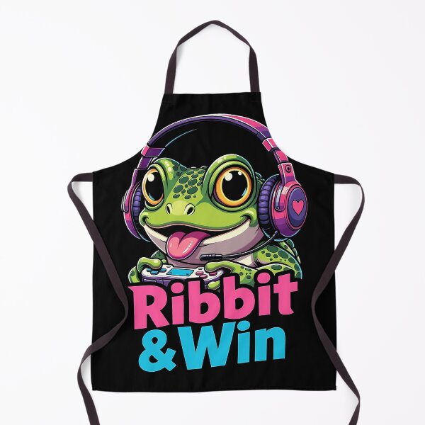 Item preview, Ribbit and Win Gamer Frog Wearing Headphones and Using Console designed and sold by Parallel Fold.
