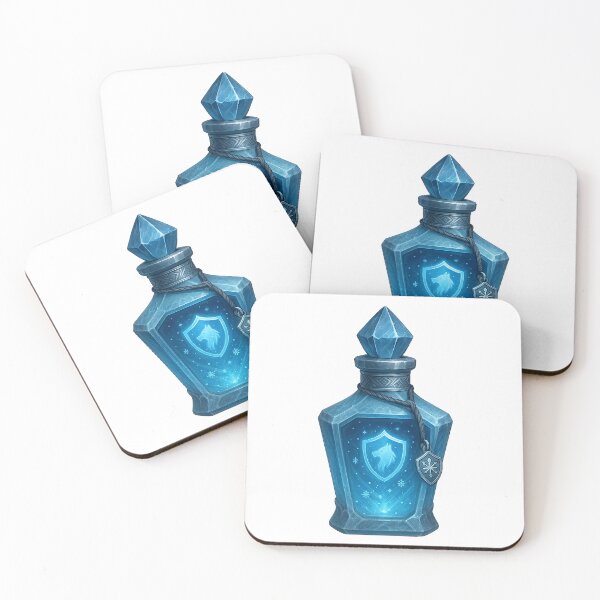 Item preview, Frostwarden’s Oath – Guardian Winter Potion Illustration designed and sold by AlcheArtsStudio.