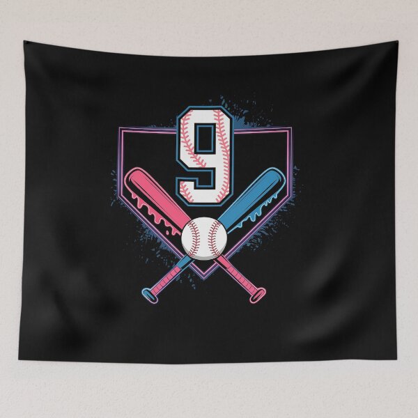 Item preview, 9th Birthday Baseball Home Plate Drip Ice Cream designed and sold by TiredPack.