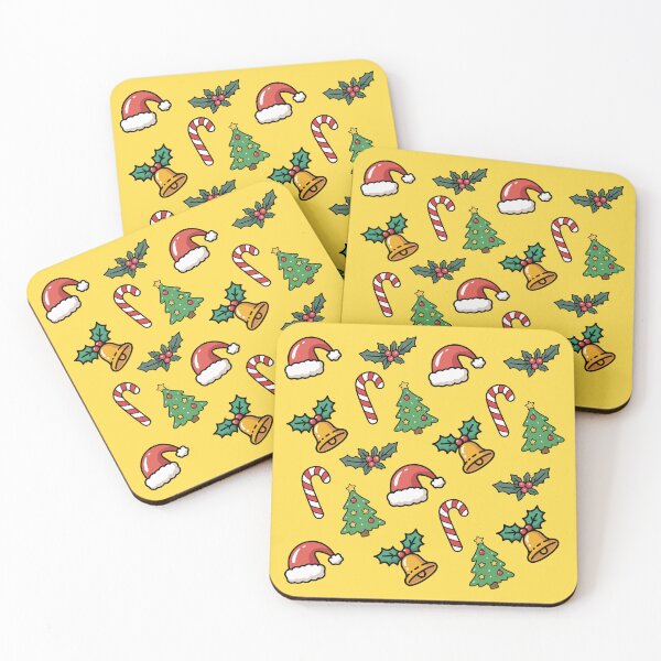 Item preview, Yellow Christmas Stickers | Santa Hat Candy Cane Christmas Tree Bell Holly designed and sold by ArcticPastel.