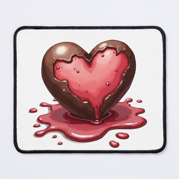 Item preview, Anti Valentine Broken Heart Chocolate Illustration – Dark Love Aesthetic designed and sold by Vividdesignsau.