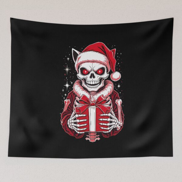 Item preview, Skeleton Cat Christmas Chaos | Funny Dark Vector designed and sold by ColorSplash123.