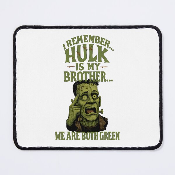 Item preview, Frankenstein Remembers Hulk – Green Monster Crossover Parody designed and sold by denip.