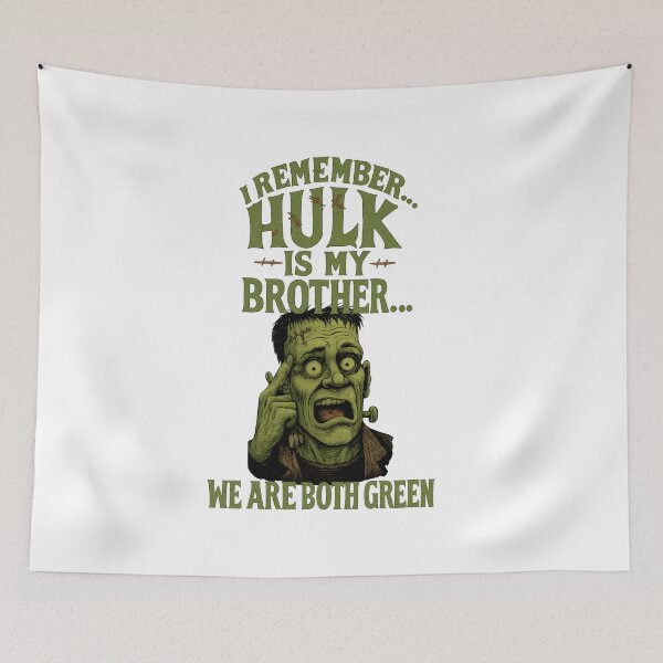 Item preview, Frankenstein Remembers Hulk – Green Monster Crossover Parody designed and sold by denip.