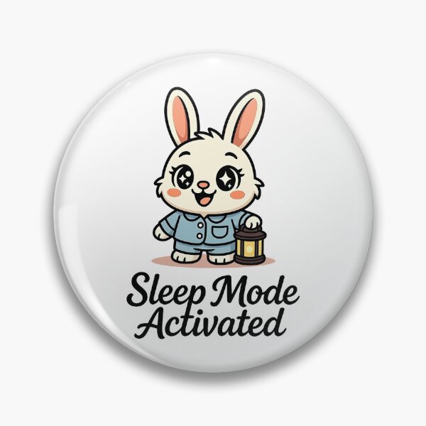 Item preview, Kawaii Bunny Sleep Mode Activated Cute Night Design designed and sold by Parallel Fold.