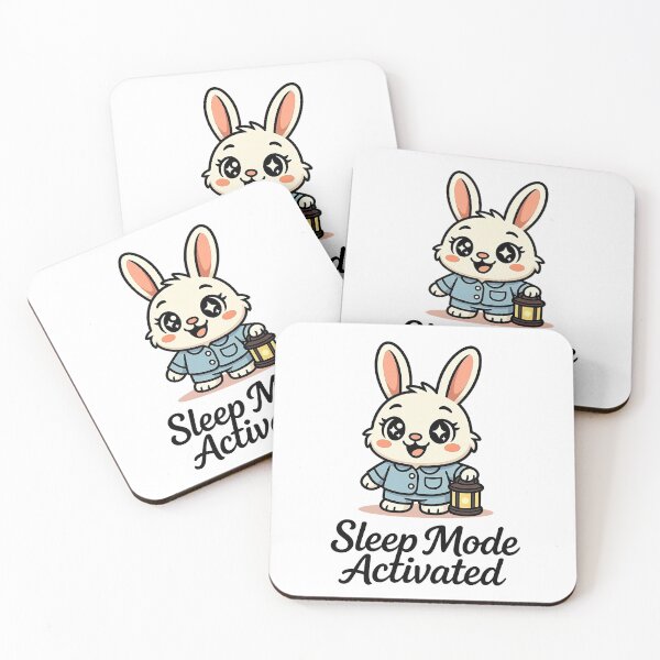 Item preview, Kawaii Bunny Sleep Mode Activated Cute Night Design designed and sold by Parallel Fold.