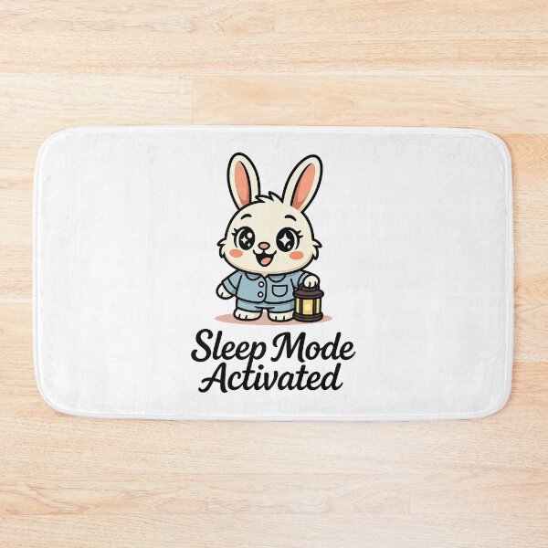 Item preview, Kawaii Bunny Sleep Mode Activated Cute Night Design designed and sold by Parallel Fold.