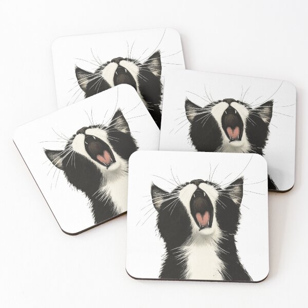 Item preview, Tuxedo Cat Yawning designed and sold by Circod.