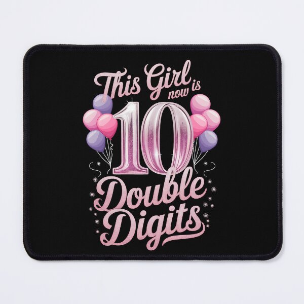 Item preview, 10th Birthday This Girl Is Now 10 Double Digits designed and sold by TiredPack.
