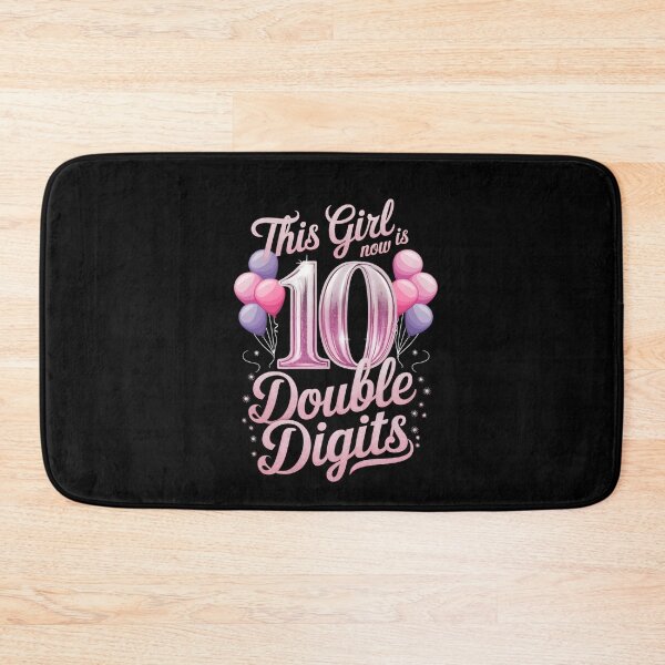 Item preview, 10th Birthday This Girl Is Now 10 Double Digits designed and sold by TiredPack.
