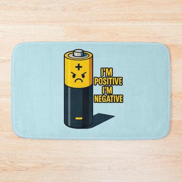 Item preview, I'm Positive I'm Negative – Funny Battery Pun Design designed and sold by MadeInNapTime.