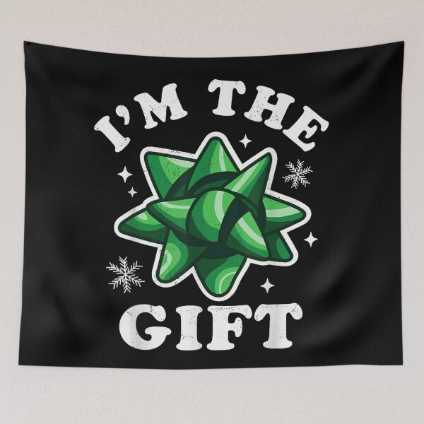 Item preview, I Am The Gift Funny Christmas Present Bow Holiday Quote Design designed and sold by RuperDelois.