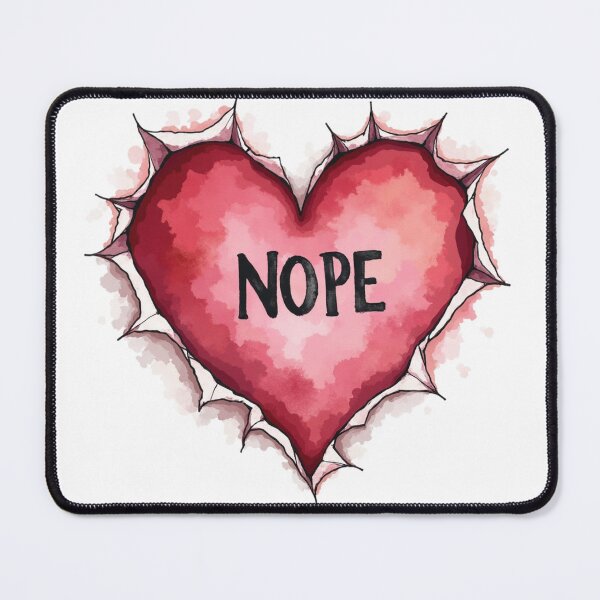 Item preview, NOPE Valentine Heart – Anti-Love designed and sold by Vividdesignsau.