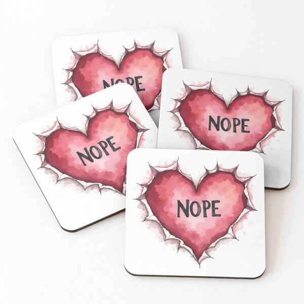 Item preview, NOPE Valentine Heart – Anti-Love designed and sold by Vividdesignsau.