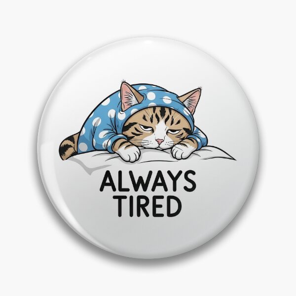 Item preview, Always Tired Cat Lazy Sleeping Cat Illustration designed and sold by nuel-art.