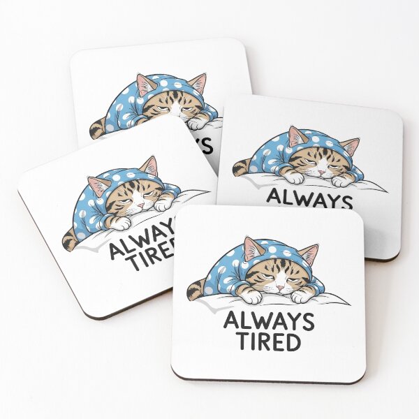 Item preview, Always Tired Cat Lazy Sleeping Cat Illustration designed and sold by nuel-art.