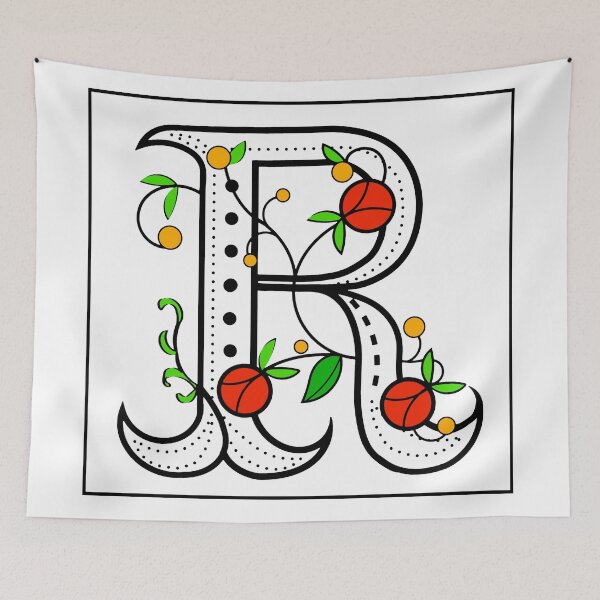 Item preview, R Initial Letter Typography designed and sold by ViaARTfactory.