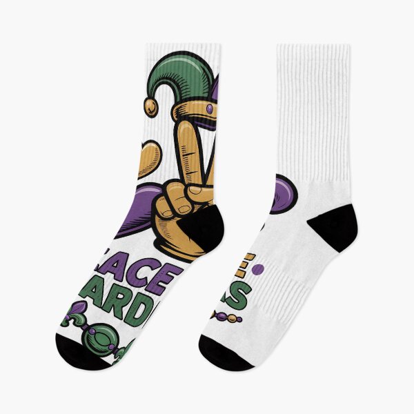Item preview, Peace Love Mardi Gras New Orleans Carnival Jester Hand Design designed and sold by BernoNickel.