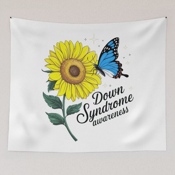 Item preview, Down Syndrome Awareness Sunflower Butterfly designed and sold by milanforbes.