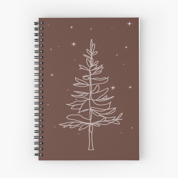 Item preview, Deep Brown Minimalist White Tree Stars designed and sold by ElinHallengren.
