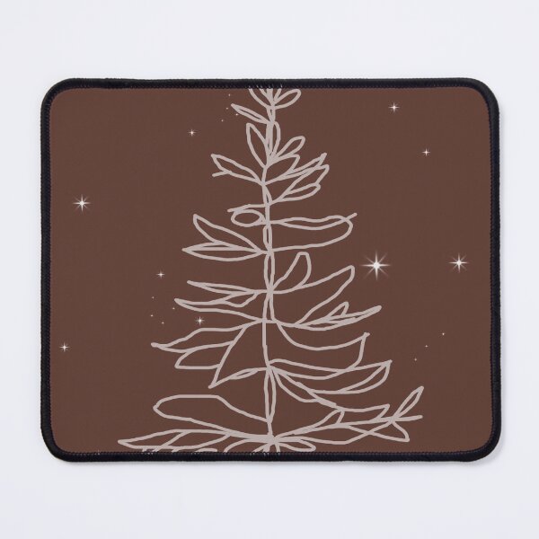 Item preview, Deep Brown Minimalist White Tree Stars designed and sold by ElinHallengren.
