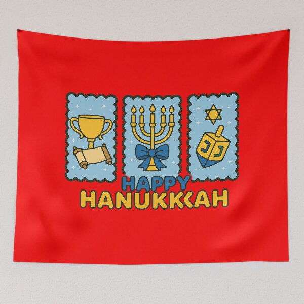 Item preview, Happy Hanukkah Trio PNG | Menorah Dreidel Trophy Jewish Holiday Design designed and sold by BABUSHOP5.
