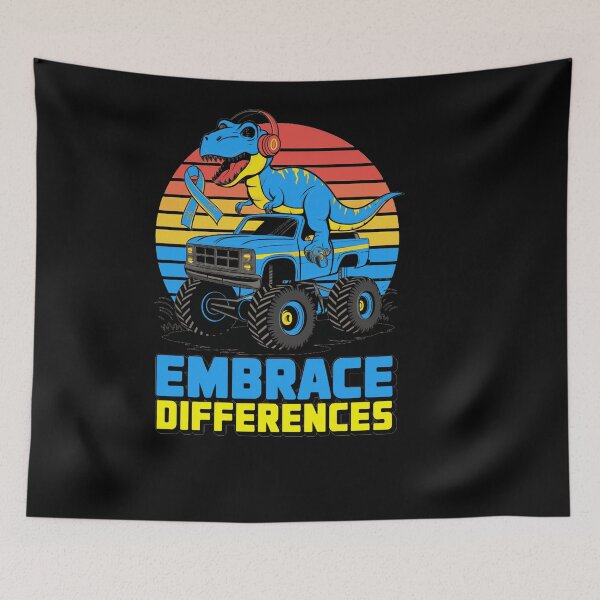 Item preview, Embrace Differences Down Syndrome Awareness Truck Dino designed and sold by TiredPack.