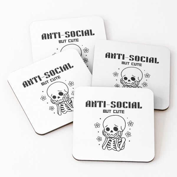Item preview, Antisocial pero adorable: diseño minimalista de esqueleto divertido designed and sold by JKLINES LAB.