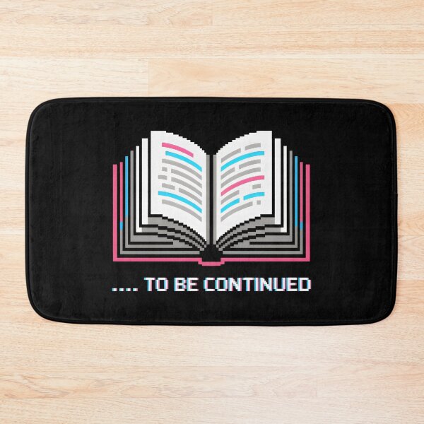Item preview, To Be Continued Pixel Book Design with Glitch Text and Retro Digital Aesthetic designed and sold by SplashTastic.