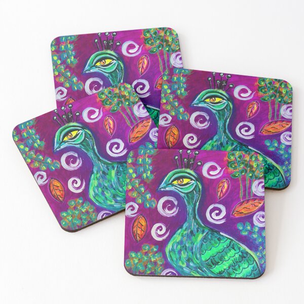 Item preview, Funky Christmas Peacock – Purple, Green & Blue Holiday Art designed and sold by Nikkiart24.redbubble.com.