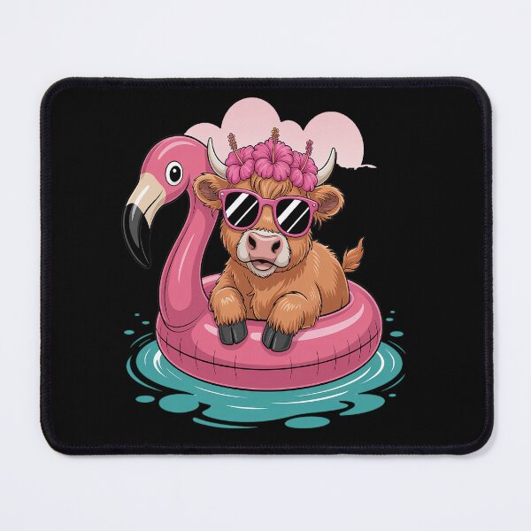 Item preview, Highland Cow Flamingo Floatie Christmas In July Summer designed and sold by Moxizz.