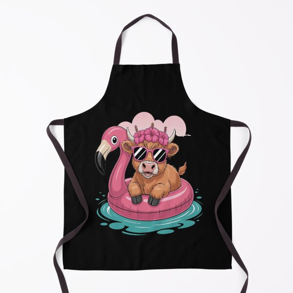 Item preview, Highland Cow Flamingo Floatie Christmas In July Summer designed and sold by Moxizz.