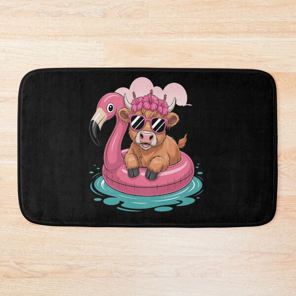 Item preview, Highland Cow Flamingo Floatie Christmas In July Summer designed and sold by Moxizz.
