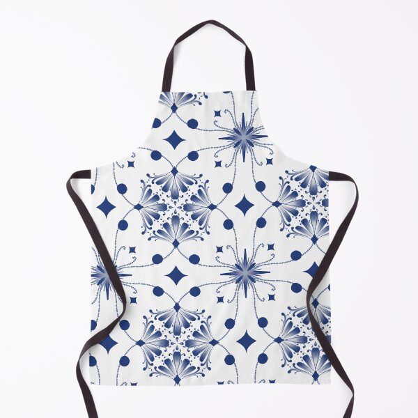 Item preview, Indigo Decorative Floral Tile Seamless Pattern with Elegant Symmetry designed and sold by SGStudio_Thailand.