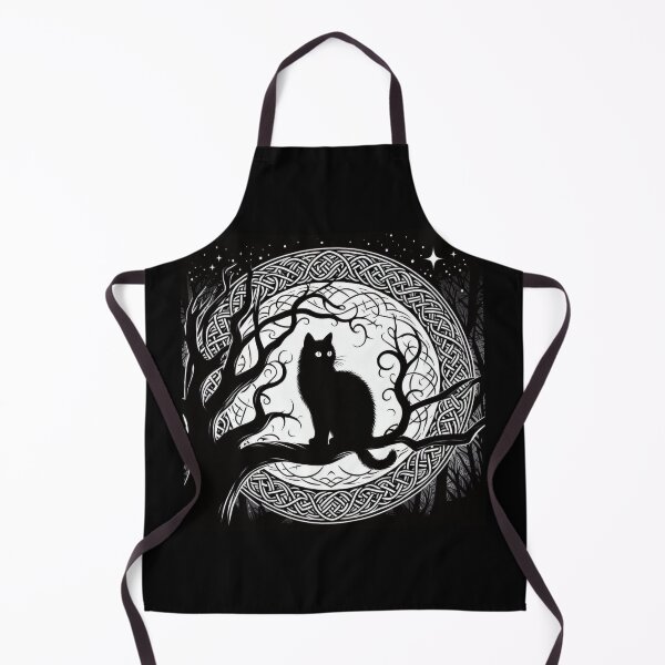 Artikelvorschau, Goth-Schwarze Katze im Baum, Halloween, Langhaarig, Keltisch entworfen und verkauft von TheTimeTaxi.