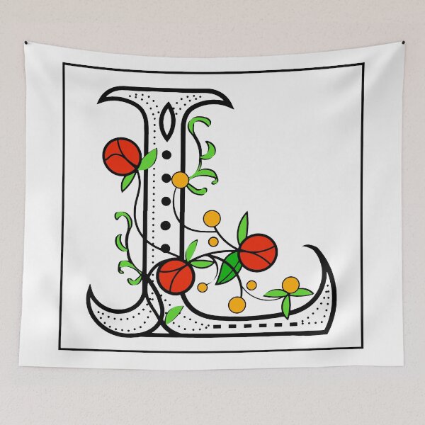 Item preview, L Initial Letter Topography designed and sold by ViaARTfactory.