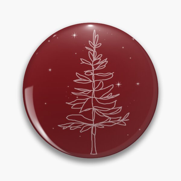 Item preview, Deep Red Minimalist White Tree Stars designed and sold by ElinHallengren.