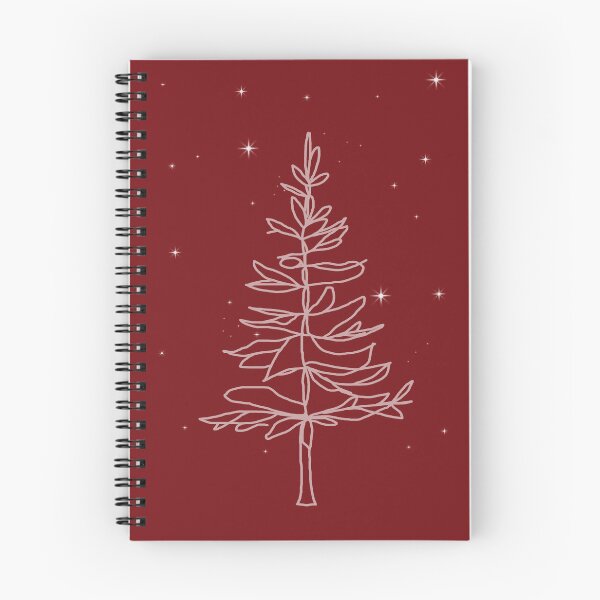 Item preview, Deep Red Minimalist White Tree Stars designed and sold by ElinHallengren.