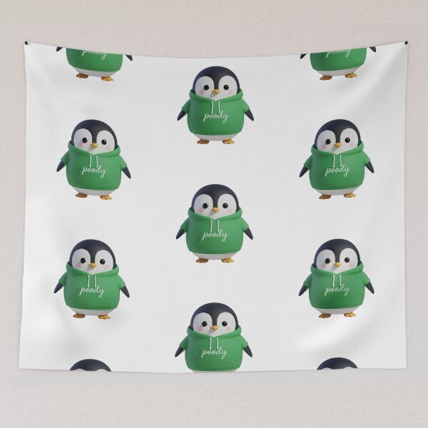 Item preview, Green Hoodie Poodie Penguin – Cute 3D Hoodie Character designed and sold by HNstory.