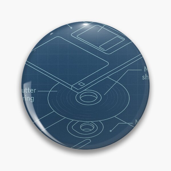 Item preview, Anatomy of a Memory – 3.5" Floppy Disk Blueprint Print designed and sold by Grand Illusions.