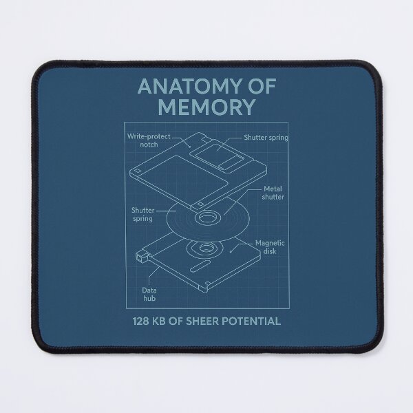 Item preview, Anatomy of a Memory – 3.5" Floppy Disk Blueprint Print designed and sold by Grand Illusions.