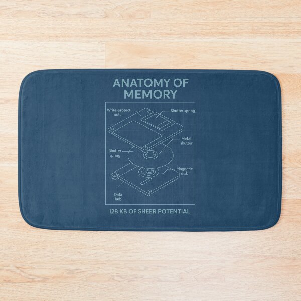 Item preview, Anatomy of a Memory – 3.5" Floppy Disk Blueprint Print designed and sold by Grand Illusions.