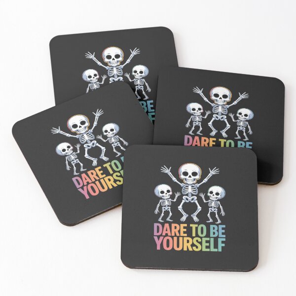 Item preview, Dare To Be Yourself Rainbow Dabbing Skeleton Gay LGBT Pride designed and sold by JessicaWalshdf.