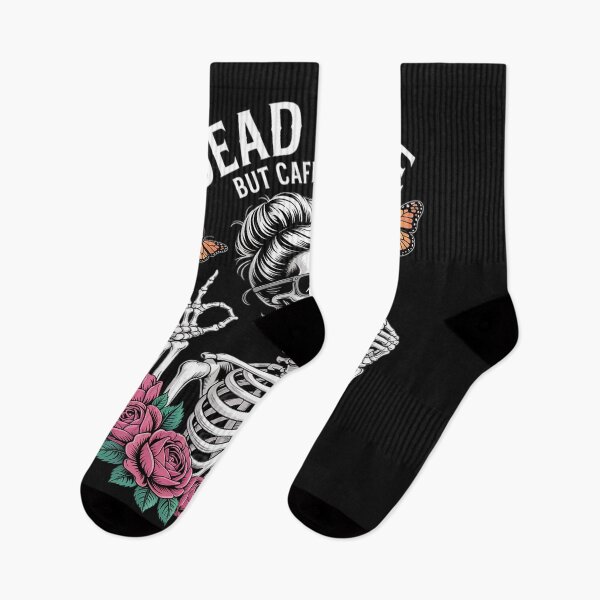 Item preview, Dead Inside But Caffeinated Skeleton Flower designed and sold by JessicaWalshdf.