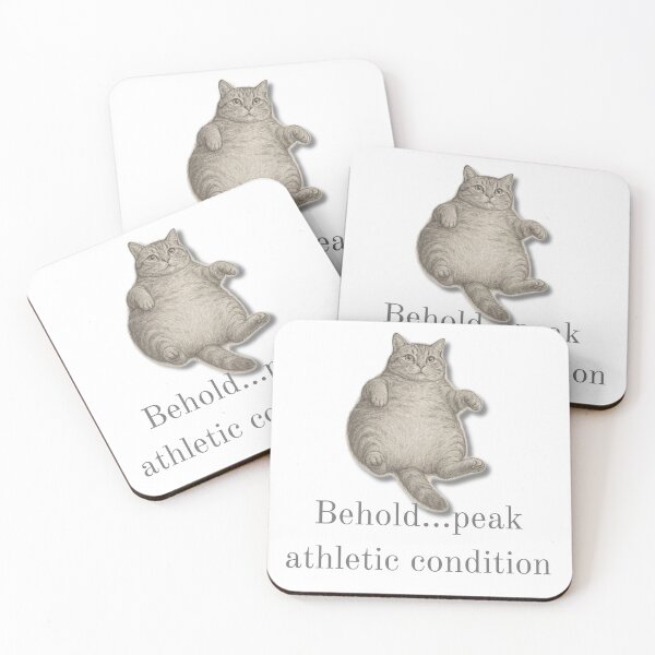 Item preview, Behold…peak athletic condition - Funny Chubby cat design designed and sold by Pokah79.
