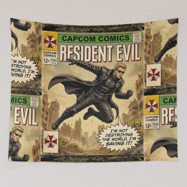 Item preview, Resident Evil Albert Wesker Classic Comic Retro Gaming Art  designed and sold by Back2Collage.