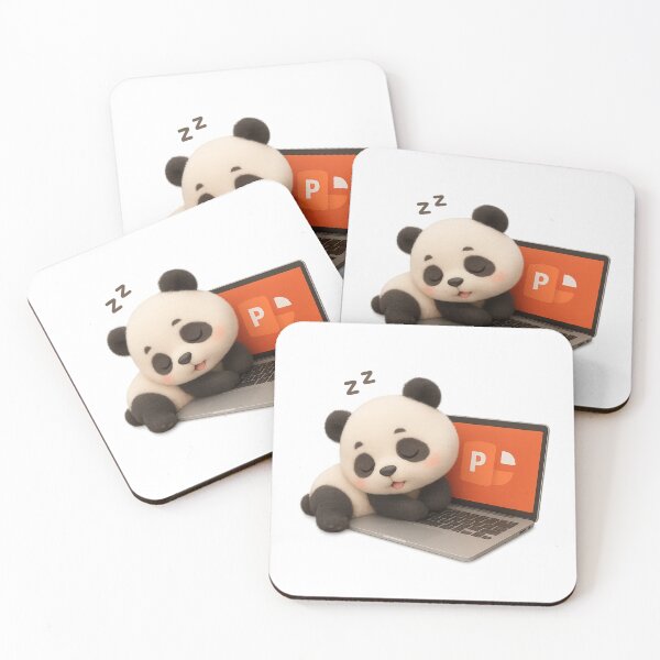 Item preview, Cute Office Panda Snoozing on Laptop | Kawaii Funny Office Humor Gift Art designed and sold by Moons Studio.